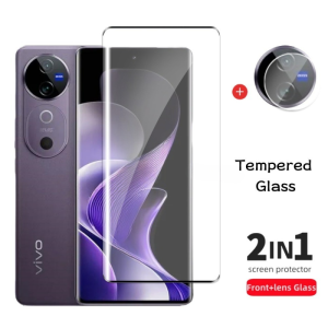 Vivo V50 V40 Lite pro Y200 Y19s 4G 5G VivoV50 2024 Full Cover Tempered Glass Flim For vivoV40 Lite V40pro Front Film Back Lens Glass Back Camera Lens Screen Protector