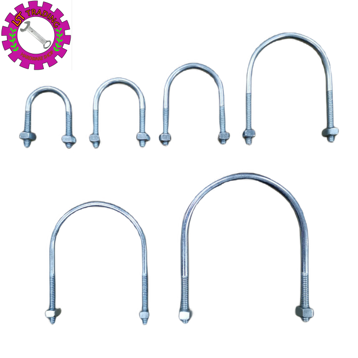 [READY STOCKS] 1/2" 4" PIPE U BOLT / GI UBOLT / SCREW U / U CLIP