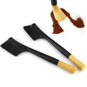 ZYJC PP Handle Double Head Dual Purpose Coffee Grinder Brush Coffee Machine Accessories Espresso Cleaner Cleaning Tool