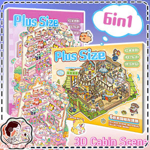 Miniature 3d Cartoon Sticker Book DIY Handmade Collage Toy Sticker Collection Book Girl Sticker Toy