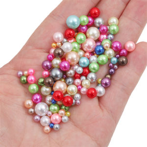 3-8mm 10-50g/bag ABS Round Pearl Without Holes For DIY Necklace Bracelet Jewelry Making