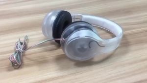 Cross-border New Transparent Over-Ear Headphones Wired Gaming Bluetooth Headphones Noise Canceling Headset Wholesale