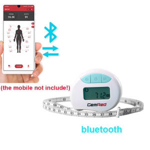 GemRed Digital Body Circumference Tape with bluetooth Measure Waist Bicep Measure with Auto-Locking and Retractable (Blue)