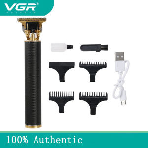 ผู้ชาย Vgr Retro หัวน้ำมันแกะสลักปัตตาเลี่ยนไฟฟ้าผม Salon Home ผมไฟฟ้า Clipper Head Push สีขาวไฟฟ้า Push