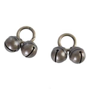 2ชิ้นโมบายกระดิ่งแบบวินเทจทำจากทองเหลืองมีเสียงดัง Coppers แมวระฆังคอแคบเครื่องประดับแฟชั่นสำหรับสัตว์เลี้ยง