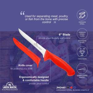JAYA MATA 6" Germany Steel Boning Knife (JM2461) [Pisau Lapah_Pisau Memotong Daging_Berkauliti] Kitchen Knife_Chef Knife_Pisau_Pisau Dapur_Pisau Lapah_Pisau Sembelih Paling Tajam Raya Haji