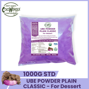 PURPLE YAM FLOUR - UBE POWDER PLAIN  CLASSIC - For Dessert | COCOWONDER | 100% CERTIFIED ORGANIC