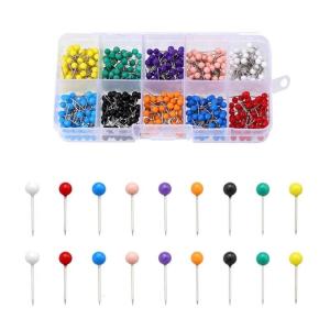 200/500/900Pcs Multicolored Sewing Positioning Pins 4mm Round Head Dressmaking Pins For Dressmaking Quilting Project