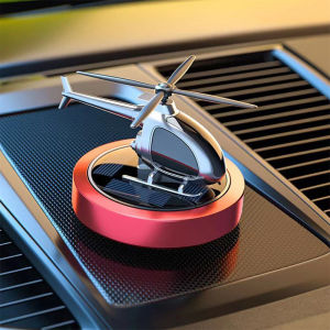 Automatic Solar Power Rotating Airplane Helicopter Car Perfume Auto Alloy Aircraft Dashboard Air Freshner Diffuser Fregnance Aromatherapy Decor