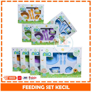 FEEDING SET NIA BABY PERALATAN MAKAN BAYI SET TEMPAY MAKAN BAYI NIA KECIL