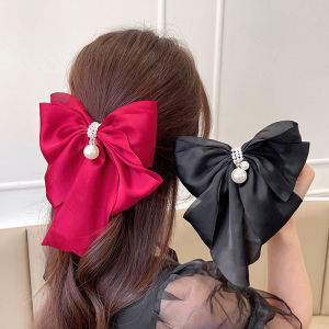 Fashion Long Bow Ribbon Ponytail Tie Hair Ribbons Hairpin Korean Hair Accessories for Women