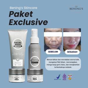 Bening Skincare 1 Paket Exclusive Mencerahkan Wajah Penghilang Flek Hitam di Wajah