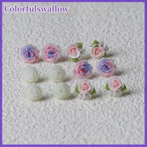 Colorfulswallow 6 cặp đơn giản dễ thương đầy màu sắc hoa Bông tai thiết lập cho phụ nữ cô gái sáng tạo ngọt ngào hoa Stud bông tai bên hợp thời trang đồ trang sức quà tặng