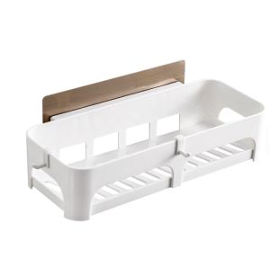 No-Drill Wall Storage Rack – Magic Adhesive Organizer Shelf with Hooks for Kitchen & Bathroom