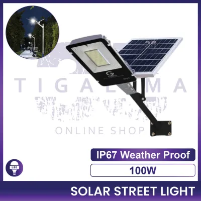 Solar Street Light 100W 200W 300W LED Outdoor Lighting Lampu Jalan Lampu Solar Power Upgraded Remote IP67 Water Proof