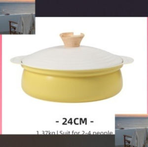 Nonstick Ceramic Rock Soup Pot Casserole steamer No PFAS& PTFE& PFOA Suitable for All Stoves Induction Gas Saucepan