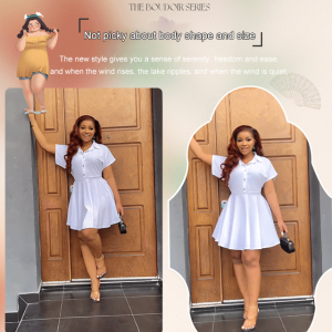 Summer High Waist ALine Short Sleeve Dress Cardigan Rustic Dresses