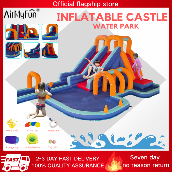 Inflatable Slide AirMyFun Waterpark Castle Slide Bouncer Inflatable ...