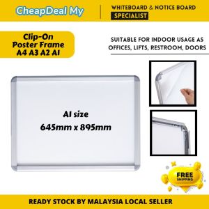CheapDealMy A4 A3 A2 A1 clip on aluminium poster frame/menu frame/display frame/poster/advertisement frame/display board/info board lift shop school office management
