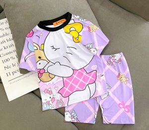 (18-21kg) đồ đẹp giá rẻ bộ ngố quần lửng thun lạnh 3D cho bé gái (093)