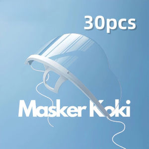 30pcs Kitchen Masks Transparent Kitchen Face Cover Sanitary Open Food Hygiene Cooking Mouth Shield