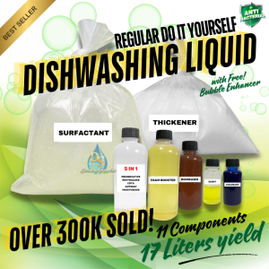 DIY DISHWASHING LIQUID KIT 17 LITERS YIELD with INSTRUCTION STICKER LABEL