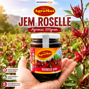 (Agromas) Premium Roselle Fruit Jam 300gram / Delicious Sweet & Tangy Roselle Fruit Jam / Made in Malaysia / Ideal for Breakfast Bread & Baking