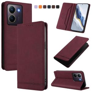 Luxury Casing For Vivo Y04 4G Y56 Y27 5G Y27s Y52 Y76 Y78 5G Y02 Y02A Y02T Y17 Y15 Y12 Y18s Y28s 5G Y51A 2021 Y53S 4G Matte Book Wallet Leather Card Flip Skin Stand Cover Case