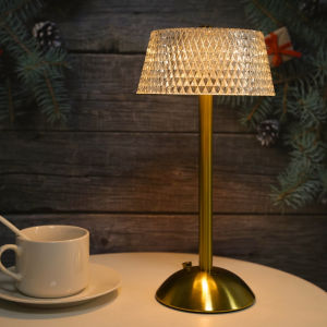 Modern Minimalist Crystal Bedside Lamp Touch Control Adjustable Brightness Night Light Suitable for Multiple Room Ambiance.