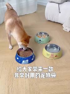 LZD Stainless Steel Dog Bowl Large Capacity Anti-Tumble Dog Basin Medium Large Dog Slow Feeding Bowl Home Cat Bowl Dog Supplies