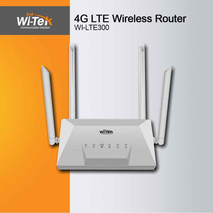 Wi-Tek WI-LTE300 4G router with Wi-Tek SIM slot | Witek by EJD