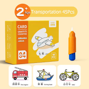 Doodle Flash Card With Water Pen Early Educational Cards Fruits Alphabets Numbers Transportatio