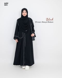 Khizan abaya bisban twill polos gamis abaya umroh adem