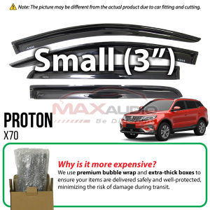 Door Visor PROTON X70 (6PCS) Premium AIR PRESS Anti-UV Smoke Black Stylish Window Visor Aksesori Tingkap Kereta