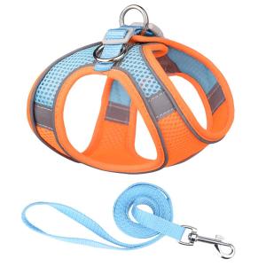 Cat Harness Vest With Leash Reflective Nylon Dog Pet Harness Collars Breathable Adjustable Chest Strap For Small Dogs Chihuahua