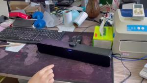 Lecoo L102 TV Sound Bar 3.5mm Aux Desktop Stereo Speaker Wired Home Surround For PC Theater TV Music Loudspeaker