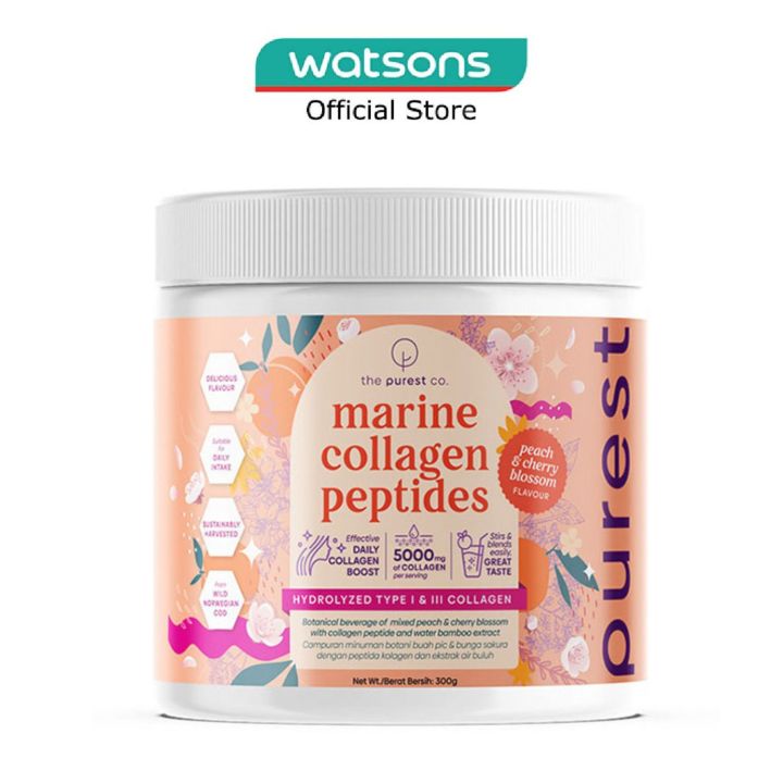THE PUREST CO Marine Collagen Peptides (Skin Hydration, Skin Moisturizing, Hair And Nail Vitality) 300g