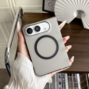 Strong Magnetic Matte Transparent PC Case For iPhone Fold iPhone Duo MagSafe Shockproof Hard Cover