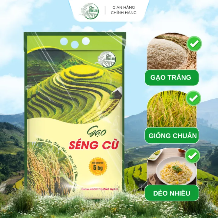 Gạo Séng Cù 5kg Dẻo Ngon Ngọt Cơm - Chính Hãng Gạo Phúc Lành