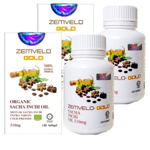 ZEMVELO Gold Sacha inchi oil Softgel 2 x (510mg×120 Tablets) DND369
