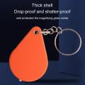 Pocket Magnifying Glass Small Handheld Folding Keychain Magnifier Portable Orange Magnifying Lens for Old People Home Magnifier for Inspection Reading economical. 