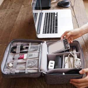 Gadget Case Portable Waterproof Digital USB Gadget Organizer Cable Bag Charger Wires Storage Pouch Kit Case Accessories Supplies