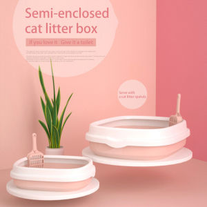 Cat Litter Box With Scoop Kitten Litter Box Cat Toilet Deodorization  prevention Litter Box
