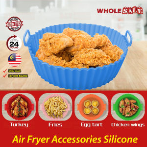 Air Fryer Accessories Silicone Baking Tray Reusable Air Fryer Basket with Ear Handle / Alas Air Fryer
