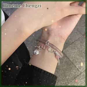 Hmeme Creative Chinese Style Retro Tassel Bells Bangle For Women Girl Fashion Sweet Cute Bracelet Kawaii Beauty Bracelet