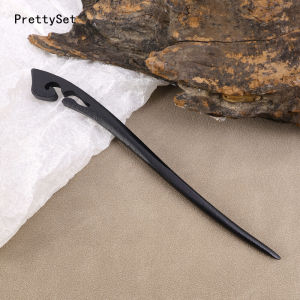 3ชิ้นทำจากไม้เรียบๆสไตล์จีนโบราณหวีส้อมปิ่นปักผมกิ๊บติดผมแฟชั่นไม้จันทน์สีดำสำหรับผู้หญิงหญิงสาวเครื่องประดับผมชาติพันธุ์