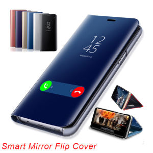 Mirror Flip Case For 2023 2022 Honor X9a X9b X9 5G 4G HonorX9b HonorX9a HonorX9 Phone Cover Casing Stand Holder Hard PC Clear View Plating Electroplated