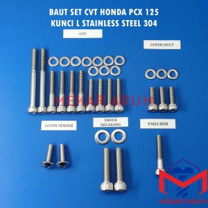 Baut CVT Honda PCX 125 Kunci L Stainless Steel