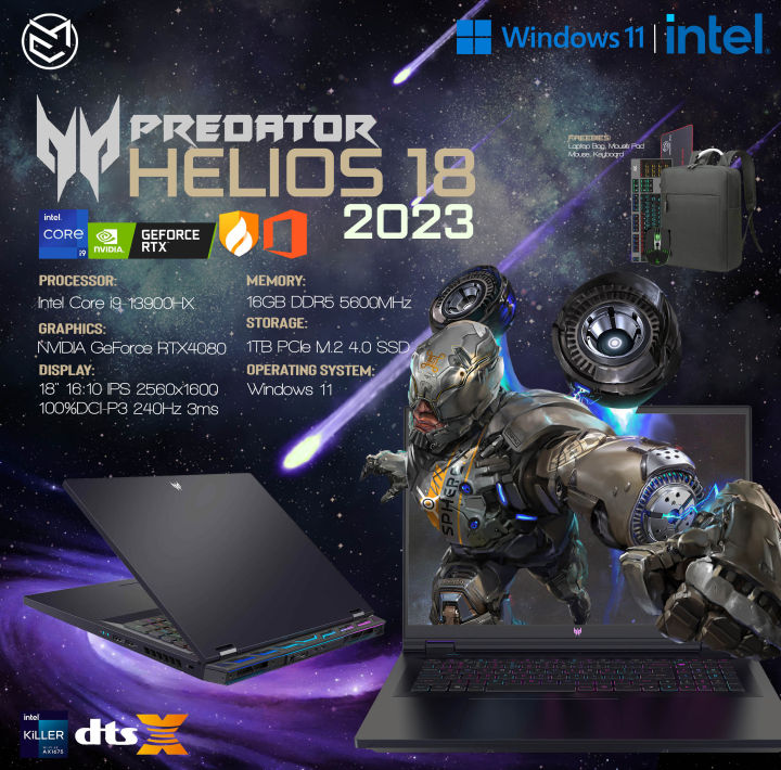 PRE ORDER ACER PREDATOR HELIOS 18 2023 i9-13900HX/RTX4080/18