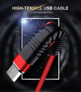 สายชาร์จ 2.4A ชาร์จเร็ว Micro USB สายแบบ ถัก สำหรับแท้ 100% สายชาร์จมือถือ และสายชาร์จใหม่